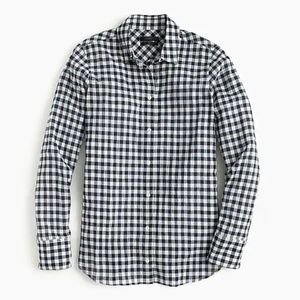 J.Crew classic-fit boy shirt in crinkle gingham
